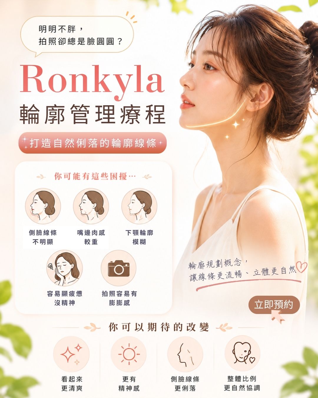 Ronkyla 輪廓管理療程 協助整體線條視覺更流暢、立體感更自然 Ronkyla 輪廓管理療程 協助整體線條視覺更流暢、立體感更自然